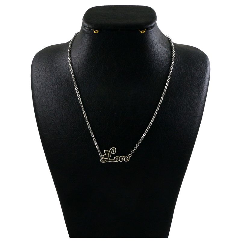 گردنبند نقره زنانه دلی جم طرح love کد d 635